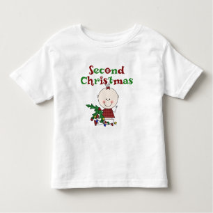 Girl 2nd Christmas Kids Baby Holidays Toddler T-Shirt