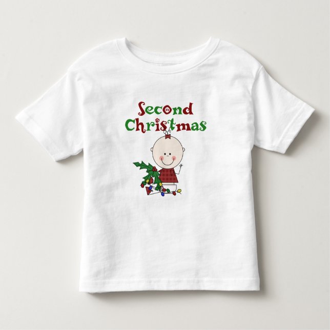 Girl 2nd Christmas Kids Baby Holidays Toddler T-Shirt (Front)