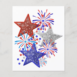 Girl 4th of July Women Red White Blue Star America