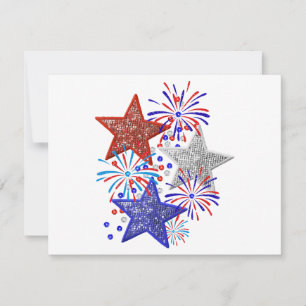 Girl 4th of July Women Red White Blue Star America
