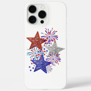 Girl 4th of July Women Red White Blue Star America iPhone 16 Pro Max Case