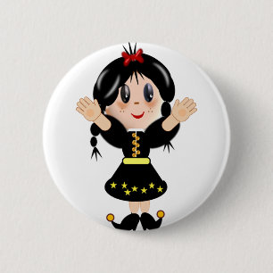 girl 6 cm round badge