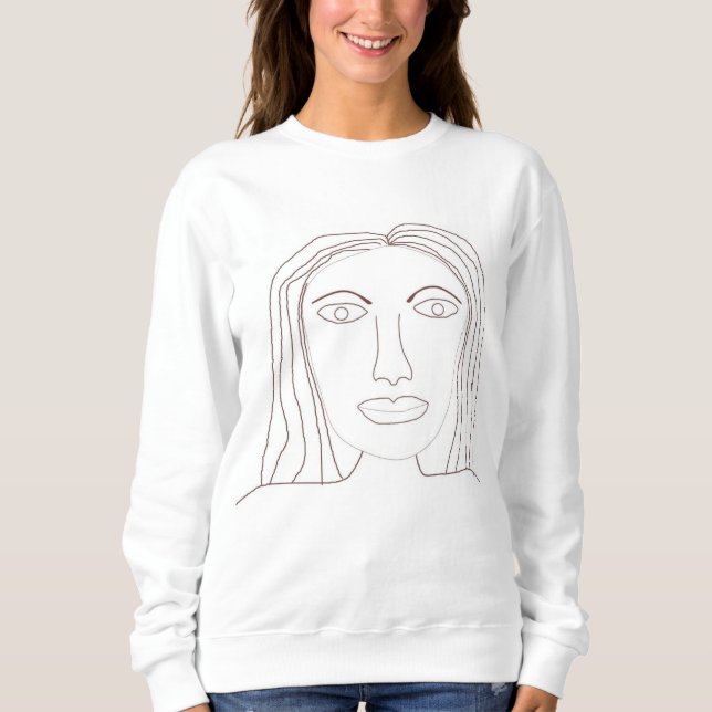 girl abstract drawing art sweatshirt (Front)