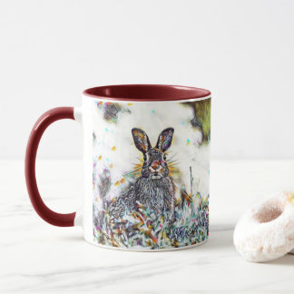 Girl Abstract made in USA-Bunnies! Mug