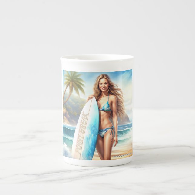 Girl Action Point Break Bone China Mug (Front)