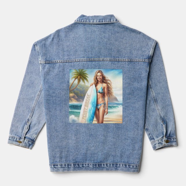Girl Action Point Break Denim Jacket (Back)