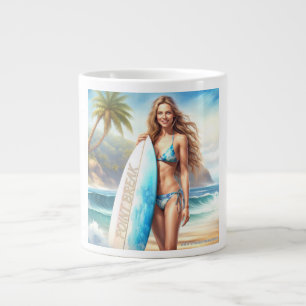 Girl Action Point Break Large Coffee Mug