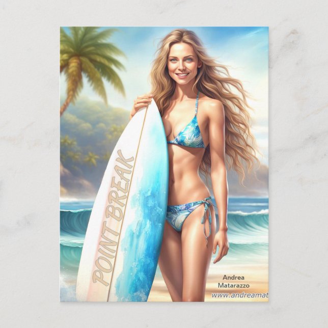 Girl Action Point Break Postcard (Front)