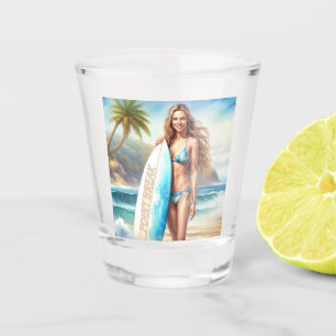 Girl Action Point Break Shot Glass