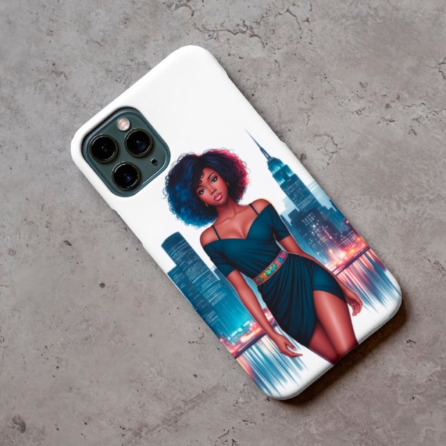 Girl African stylish Afro hair fashion business Case-Mate iPhone Case (Creator Uploaded)