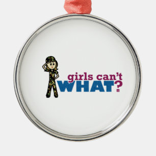 Girl Air Force Metal Tree Decoration