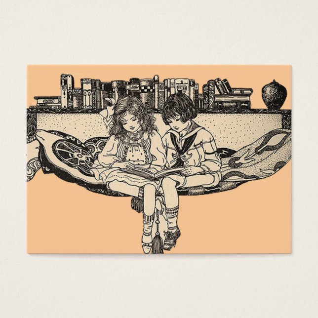 Girl and Boy Reading (Front)