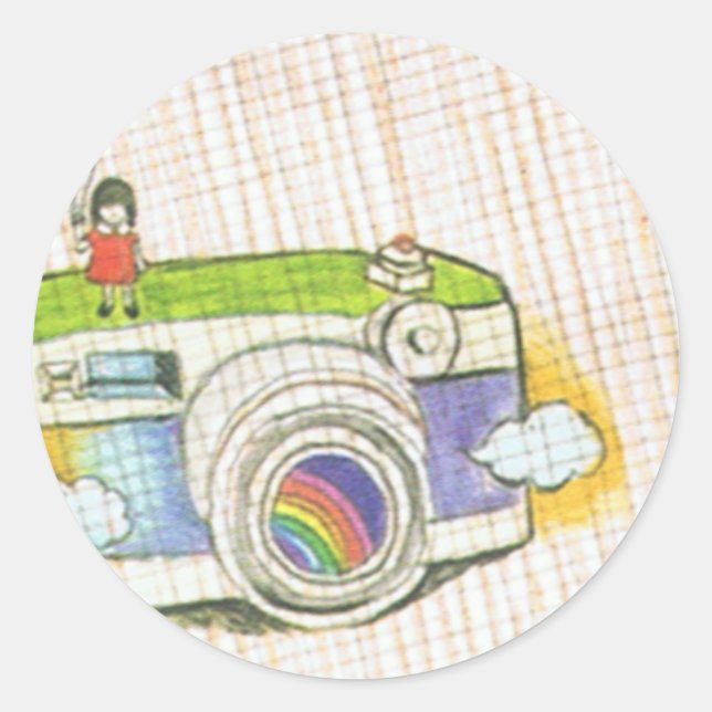 Girl And Camera Sticker (Front)