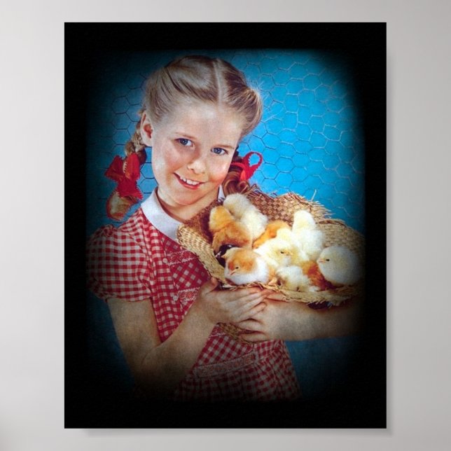 Girl and Chicks Poster (Front)