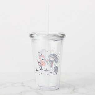 Girl and Flamingo Acrylic Tumbler
