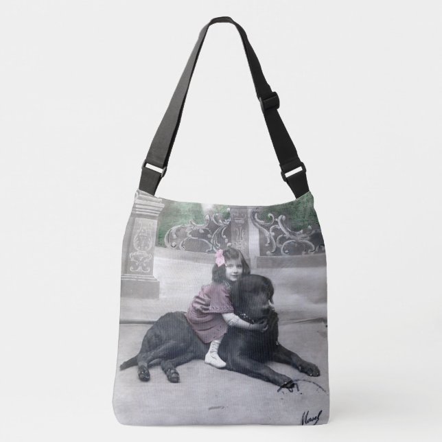 Girl and her Dog Crossbody Bag (Front)