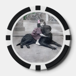Girl and her Dog Poker Chips