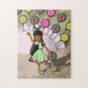 Girl and Lollipops Jigsaw Puzzle