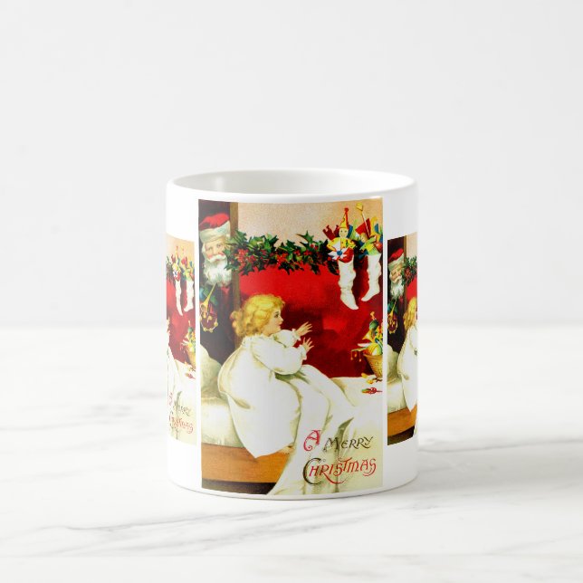 Girl and Santa Coffee Mug (Center)