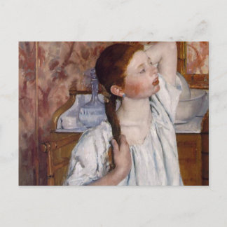 Girl Arranging Her Hair, Mary Cassatt Postcard