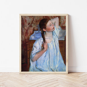 Girl Arranging Her Hair   Mary Cassatt Poster