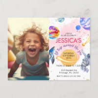 Girl Astronaut Outer Space Rocket Ship Planet