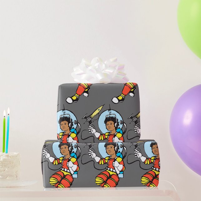 Girl Astronaut Wrapping Paper (Creator Uploaded)