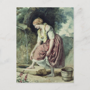 Girl at a Conduit Postcard
