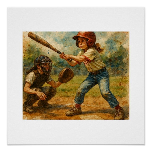 Girl At Bat,  Poster (Front)