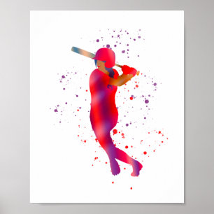 Girl at Bat Poster