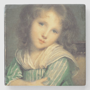 Girl at the Window Stone Coaster