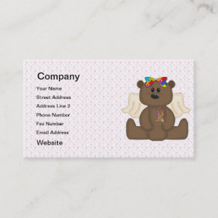 Girl Autism Awareness Bear Business Card