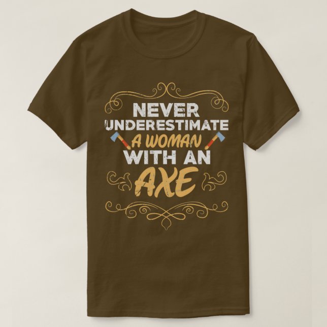 Girl Axe Throwing Axe Throwing 2 T-Shirt (Design Front)