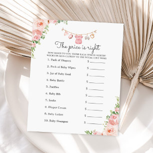 Girl baby clothes The price is right game