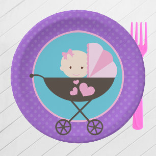 Girl Baby Doll Party Paper Plates