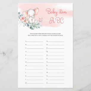 Girl Baby Elephant Eucalyptus Baby Item ABC