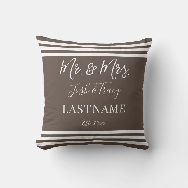 Girl Baby Elephant with Bow Custom Name Cushion (Front)