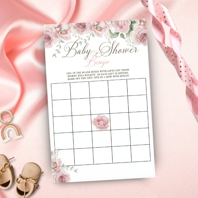 Girl Baby in Bloom Baby Shower Bingo Game (Creator Uploaded)