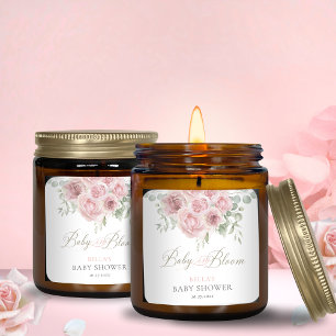 Girl Baby in Bloom Baby Shower Stickers