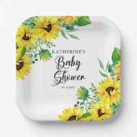Girl Baby Shower Boho Sunflowers | Eucalyptus Pap