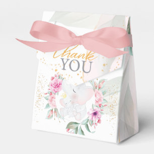 Girl baby shower Elephant Elegant  Favour Box