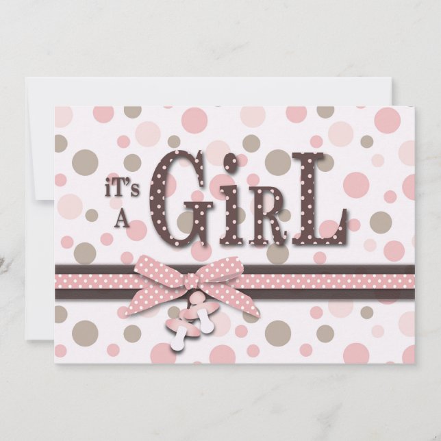 Girl Baby Shower Invitation (Front)