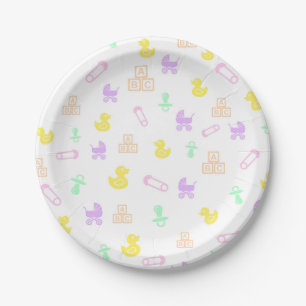 Girl Baby Shower Paper Plate