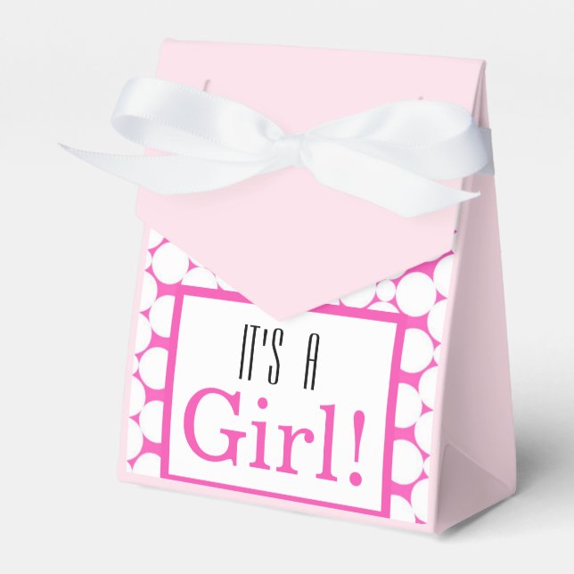Girl Baby Shower Party Favour Box (Front Side)
