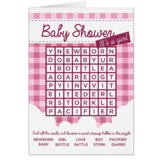 girl baby shower puzzle