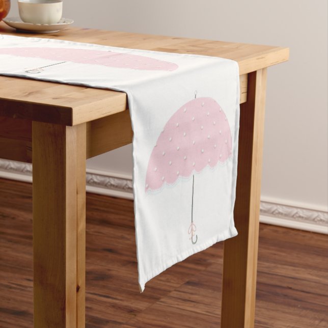 Girl Baby Shower Short Table Runner (In Situ)