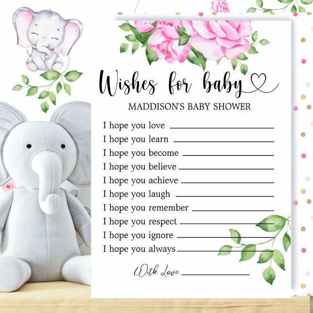 Girl Baby Shower Wishes for Baby Card (Creator Uploaded)