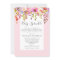 Girl Baby Sprinkle Invite, pink floral