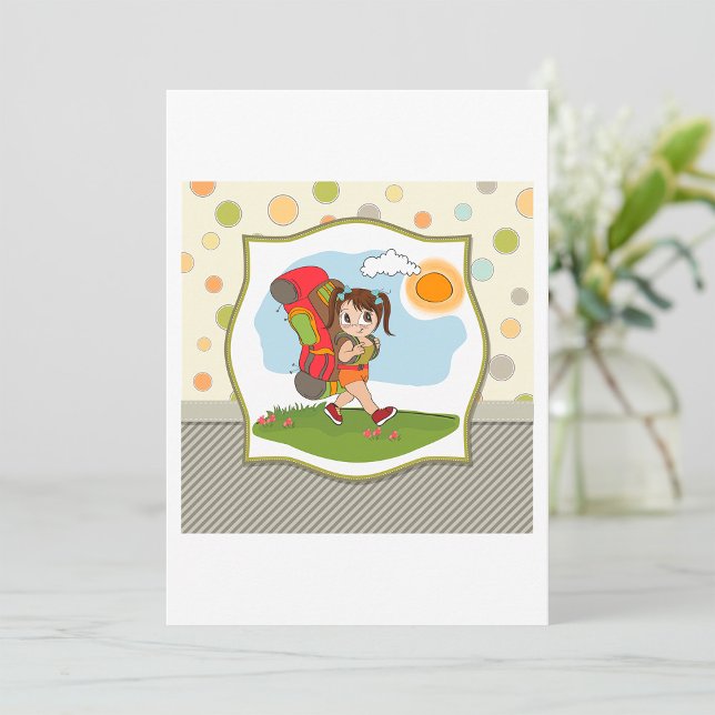 Girl Backpacking Invitations (Creator Uploaded)