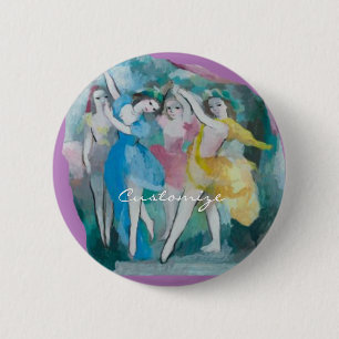 Girl Ballerina Dancers Thunder_Cove 6 Cm Round Badge